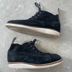 Dr Martens Lesley‎ size 10 womens Black Suede Ankle Boots Lace Up Doc EUC Shoes